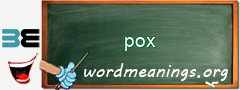 WordMeaning blackboard for pox